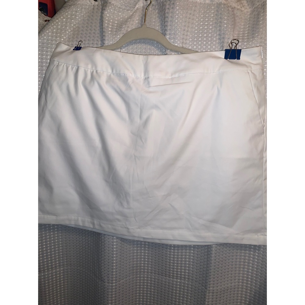 Nike Golf Skort Womens 16 White Side Zip Athletic Tennis Skirt NWT 742875-100